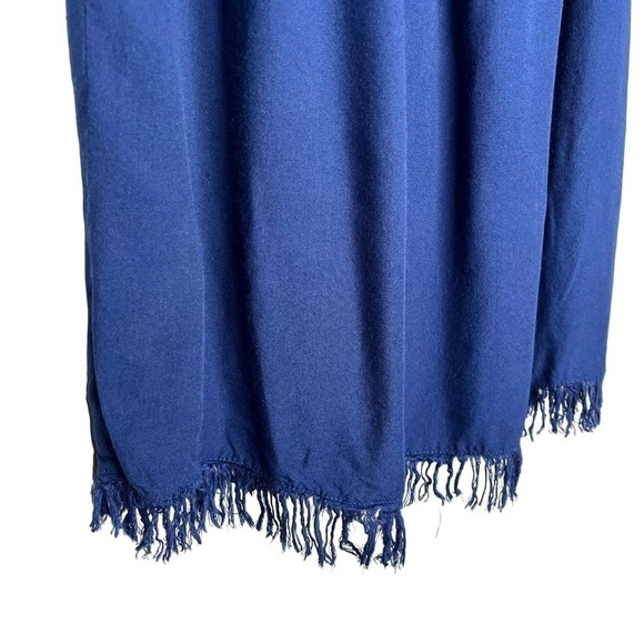 Tiare Hawaii Blue fringe tunic style top One Size - Picture 3 of 5